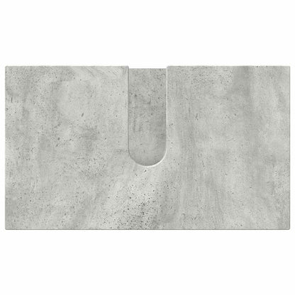 Set di mobili per il bagno con porta 3 pcs Grigio cemento