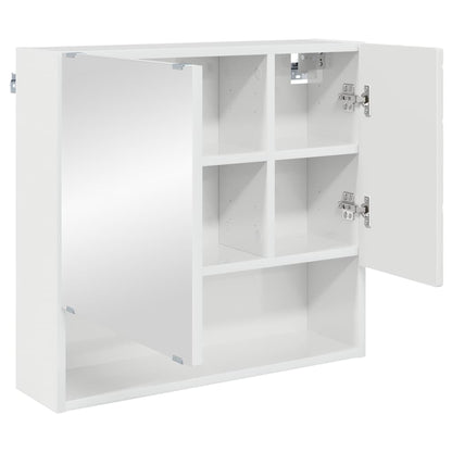 Set di mobili per il bagno con porta 3 pcs Bianco Lucido | homemem39