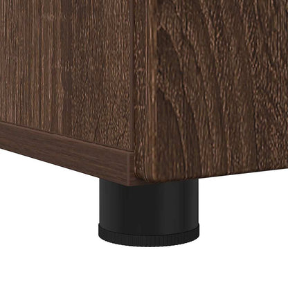 Set di mobili per il bagno con porta 3 pcs Rovere Marrone | homemem39