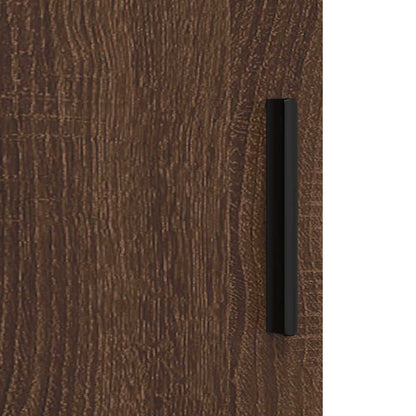 Set di mobili per il bagno con porta 3 pcs Rovere Marrone | homemem39