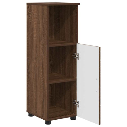 Set di mobili per il bagno con porta 3 pcs Rovere Marrone | homemem39