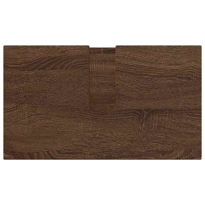 Set di mobili per il bagno con porta 3 pcs Rovere Marrone | homemem39