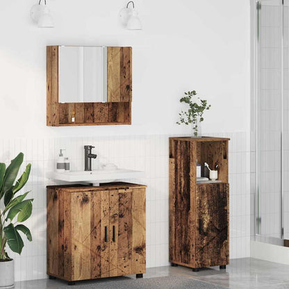 Set di mobili per il bagno 3 pz Legno vecchio 61 x 35 x 64 cm | homemem39