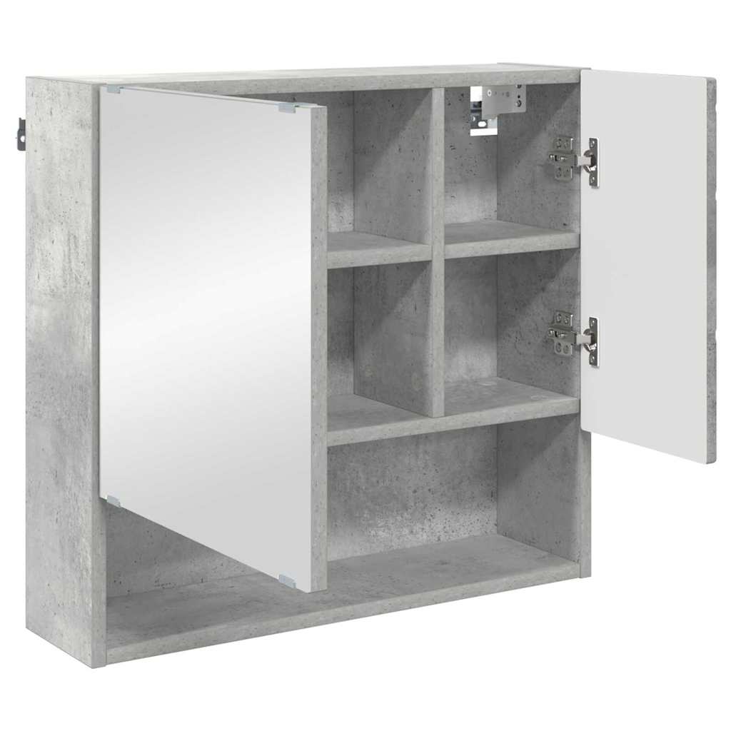 Set di mobili per il bagno con cassetto 3 pcs Grigio cemento | homemem39