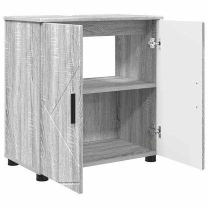 Set di mobili per il bagno 3 pz Grigio Sonoma 61 x 35 x 64 cm | homemem39