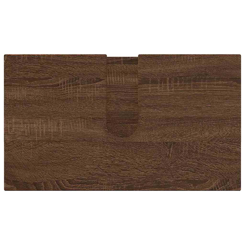 Set di mobili per il bagno con cassetto 3 pcs Rovere Marrone | homemem39