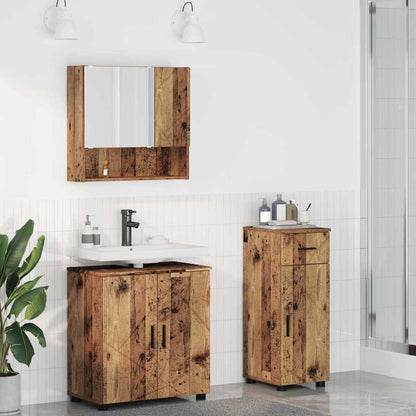 Set di mobili per il bagno 3 pz Legno vecchio 61 x 35 x 64 cm | homemem39