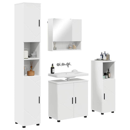 Set di mobili per il bagno 4 pz Bianco 61 x 35 x 64 cm | homemem39