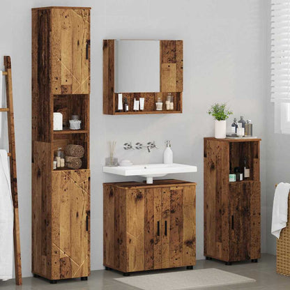 Set di mobili per il bagno 4 pz Legno vecchio 61 x 35 x 64 cm | homemem39