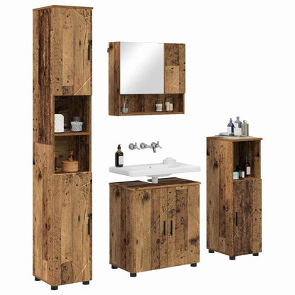 Set di mobili per il bagno 4 pz Legno vecchio 61 x 35 x 64 cm | homemem39