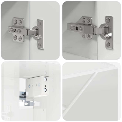 Set di mobili per il bagno con porta 5 pcs Bianco Lucido