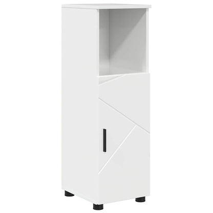 Set di mobili per il bagno con porta 5 pcs Bianco Lucido | homemem39