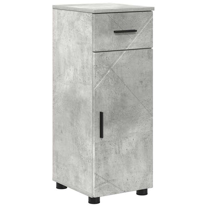 Set di mobili per il bagno con cassetto 5 pcs Grigio cemento | homemem39
