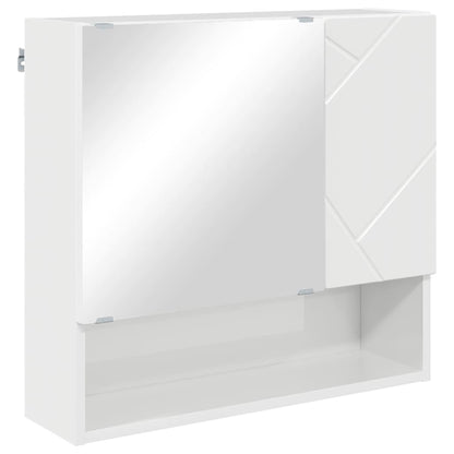 Set di mobili per il bagno con cassetto 5 pcs Bianco Lucido | homemem39