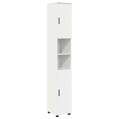 Set di mobili per il bagno con cassetto 5 pcs Bianco Lucido | homemem39