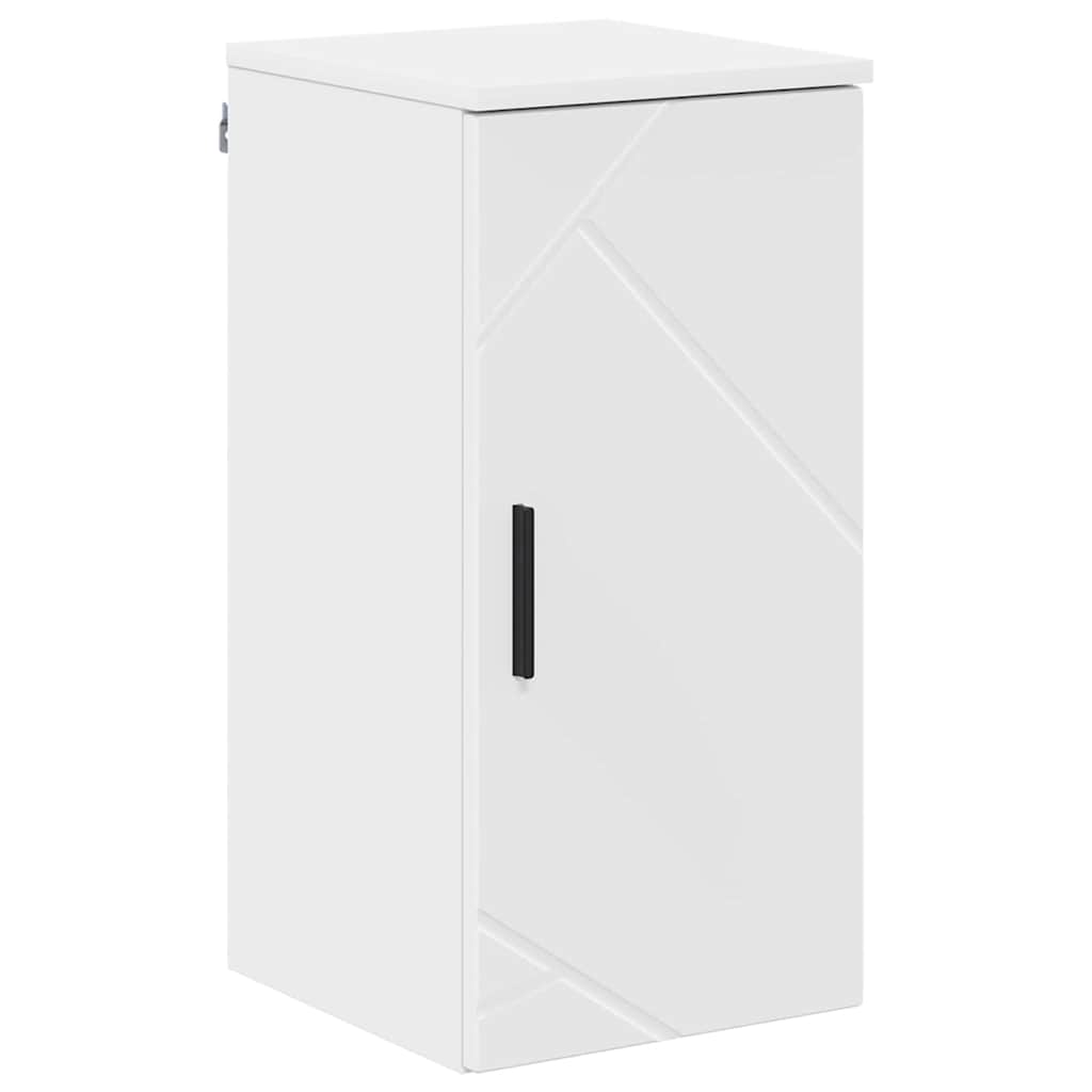 Set di mobili per il bagno con cassetto 5 pcs Bianco Lucido | homemem39
