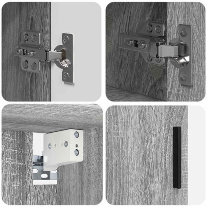 Set di mobili per il bagno 4 pz Grigio Sonoma 61 x 35 x 64 cm | homemem39