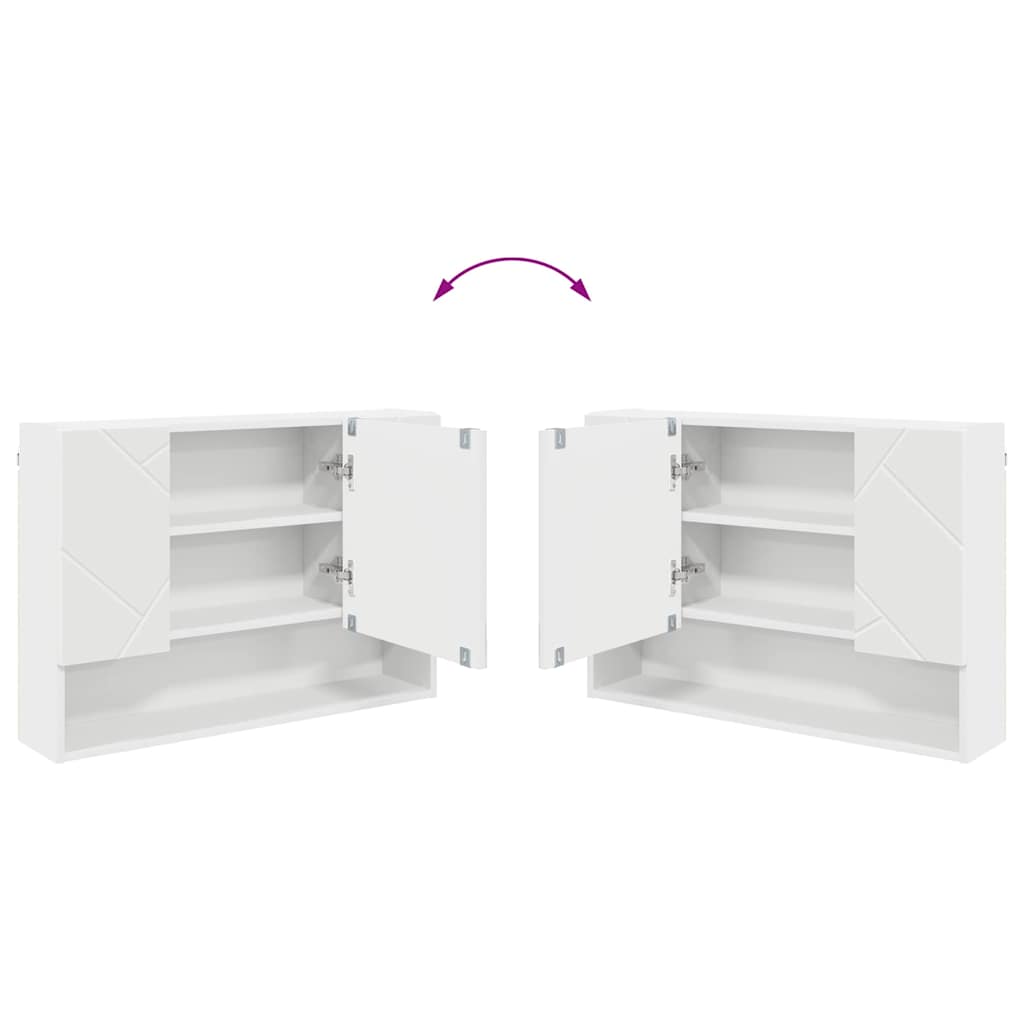 Set di mobili per il bagno con cassetto con porta 2 pcs Bianco | homemem39