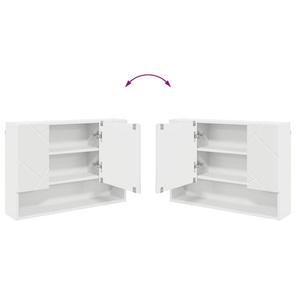 Set di mobili per il bagno con cassetto con porta 2 pcs Bianco | homemem39