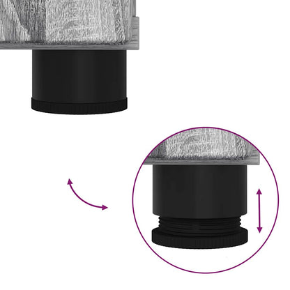 Set di mobili per il bagno con cassetto 2 pcs Grigio Sonoma