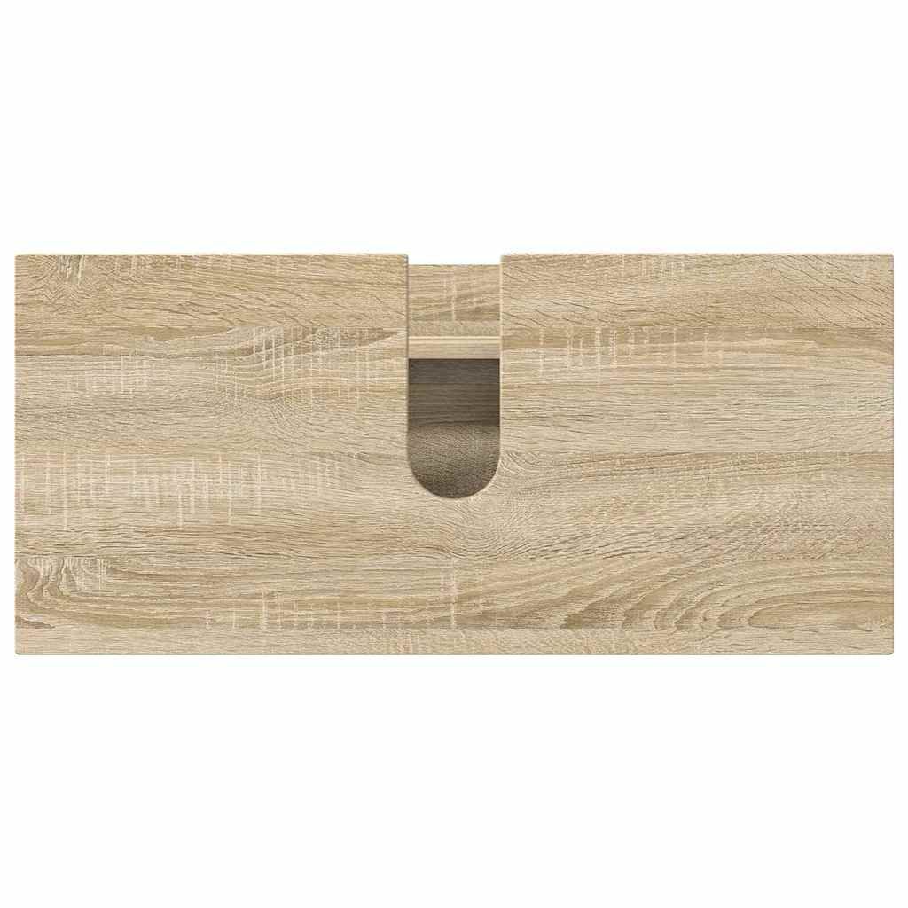 Set di mobili per il bagno con cassetto 3 pcs Rovere Sonoma