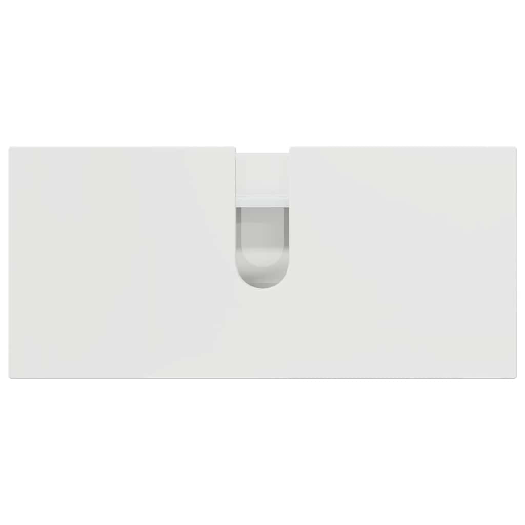 Set di mobili per il bagno con cassetto 3 pcs Bianco Lucido | homemem39