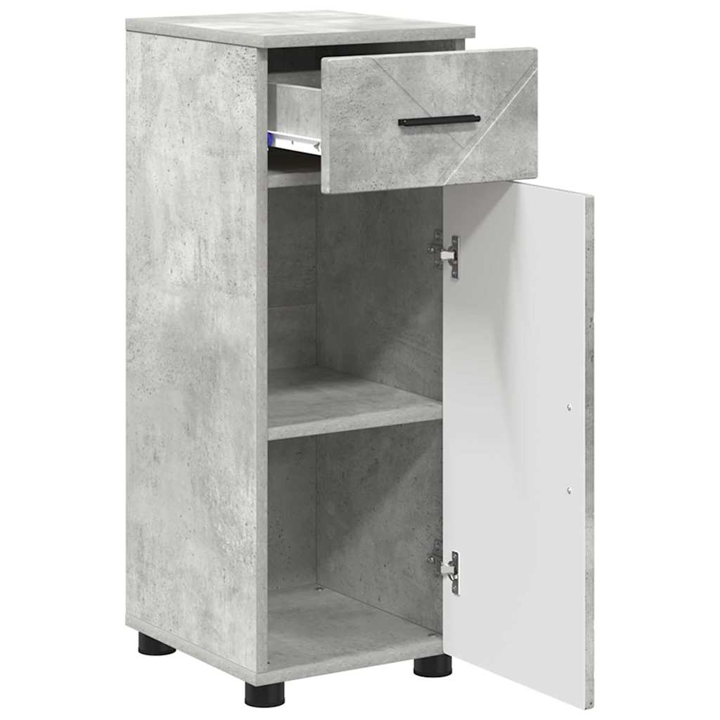 Set di mobili per il bagno con cassetto 3 pcs Grigio cemento