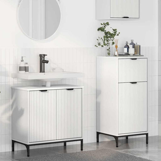 Set di mobili per il bagno 2 pz Bianco 39,5 x 36 x 88 cm | homemem39