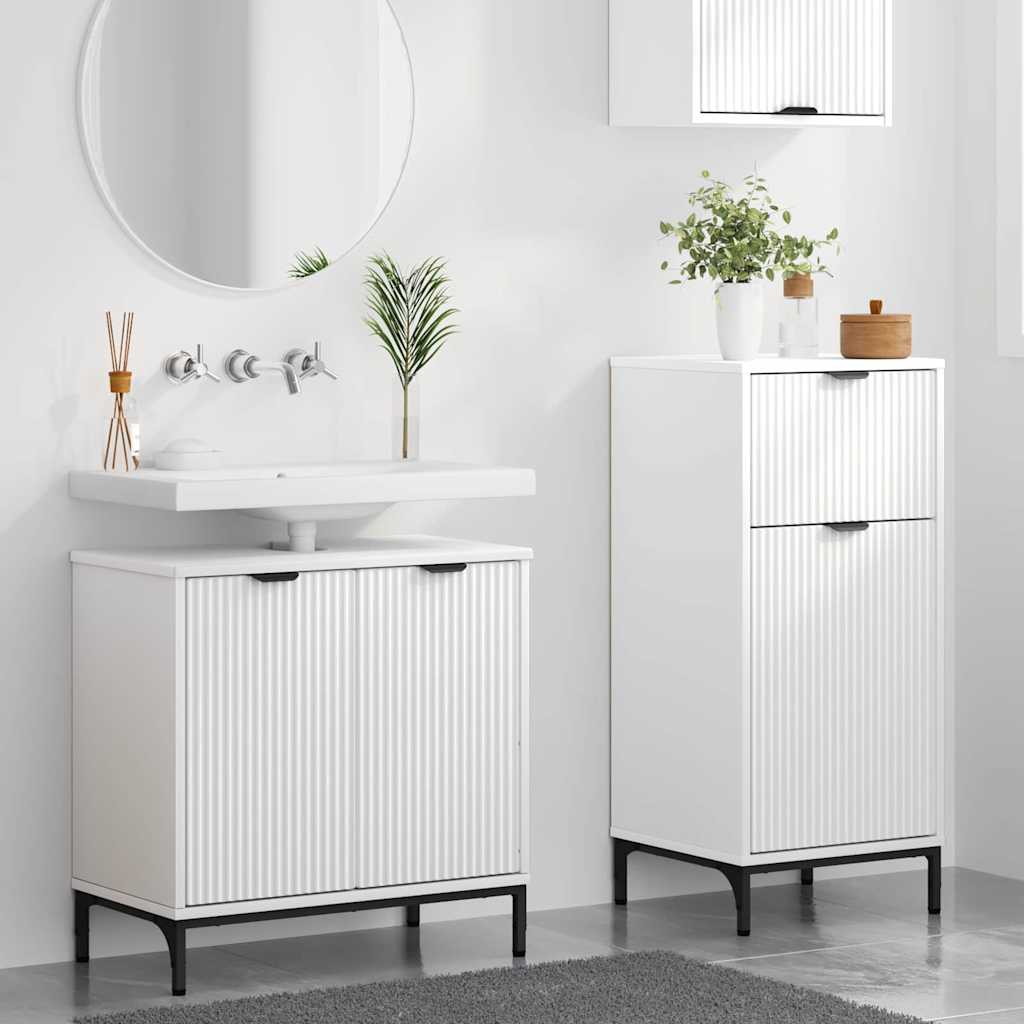 Set di mobili per il bagno 2 pz Bianco 39,5 x 36 x 88 cm | homemem39