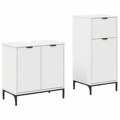 Set di mobili per il bagno 2 pz Bianco 39,5 x 36 x 88 cm | homemem39