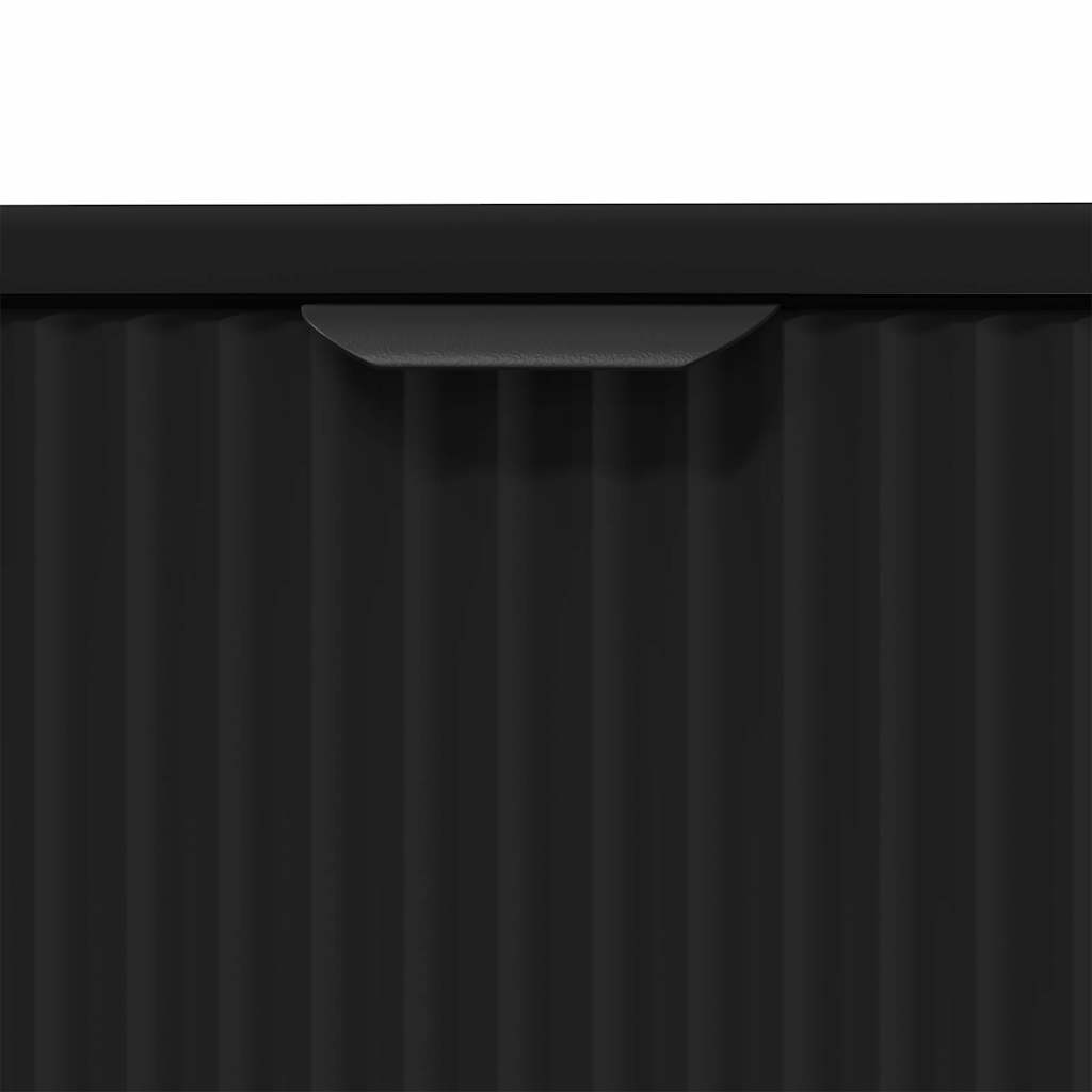 Set di mobili per il bagno con cassetto con porta 2 pcs Nero | homemem39