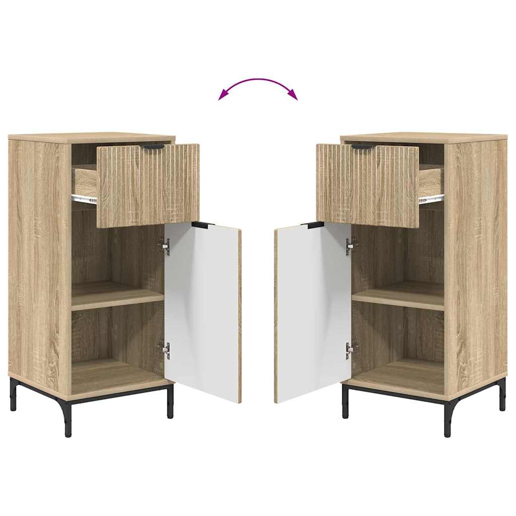 Set di mobili per il bagno con cassetto 2 pcs Rovere Sonoma | homemem39