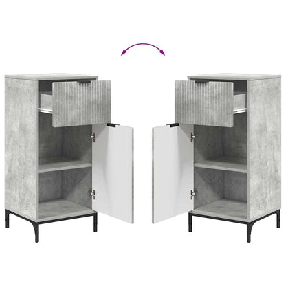 Set di mobili per il bagno con cassetto 2 pcs Grigio cemento