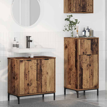 Set di mobili per il bagno con cassetto 2 pcs Legno vecchio | homemem39