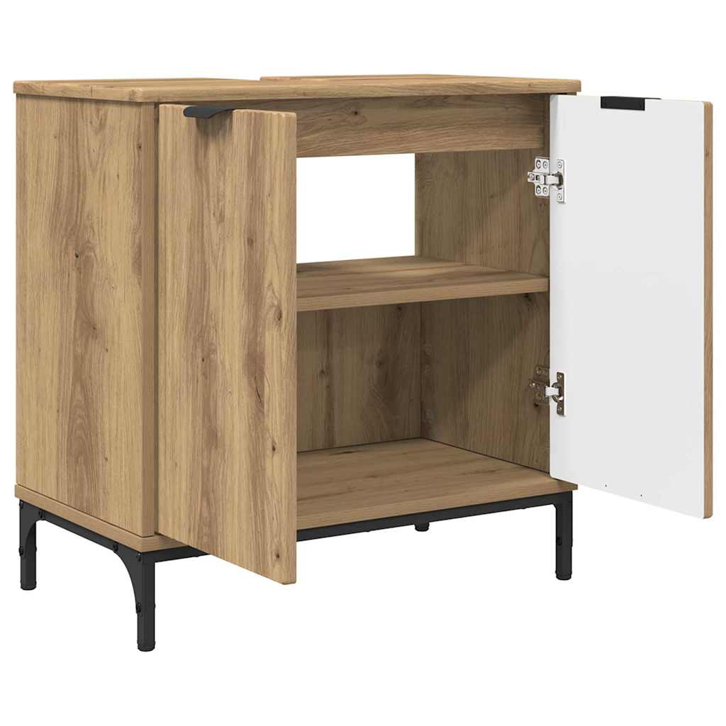Set di mobili per il bagno 2 pz Rovere artigianale | homemem39