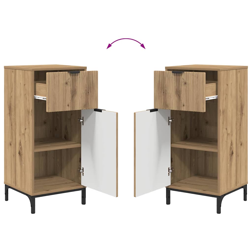 Set di mobili per il bagno 2 pz Rovere artigianale | homemem39