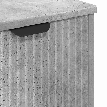 Set di mobili per il bagno con cassetto 3 pcs Grigio cemento