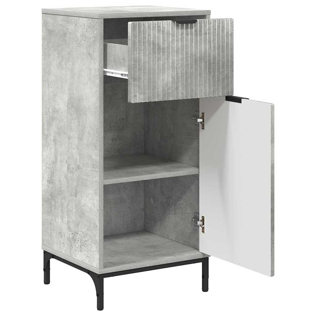 Set di mobili per il bagno con cassetto 3 pcs Grigio cemento | homemem39