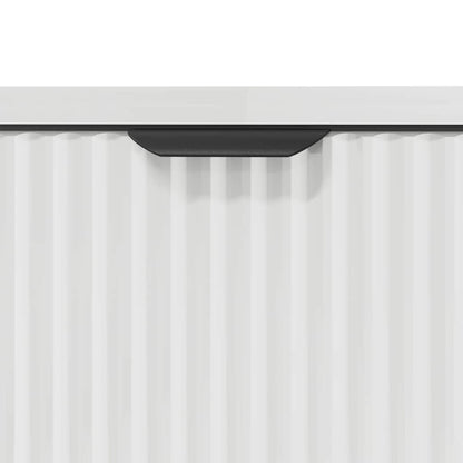 Set di mobili per il bagno con cassetto 3 pcs Bianco lucido