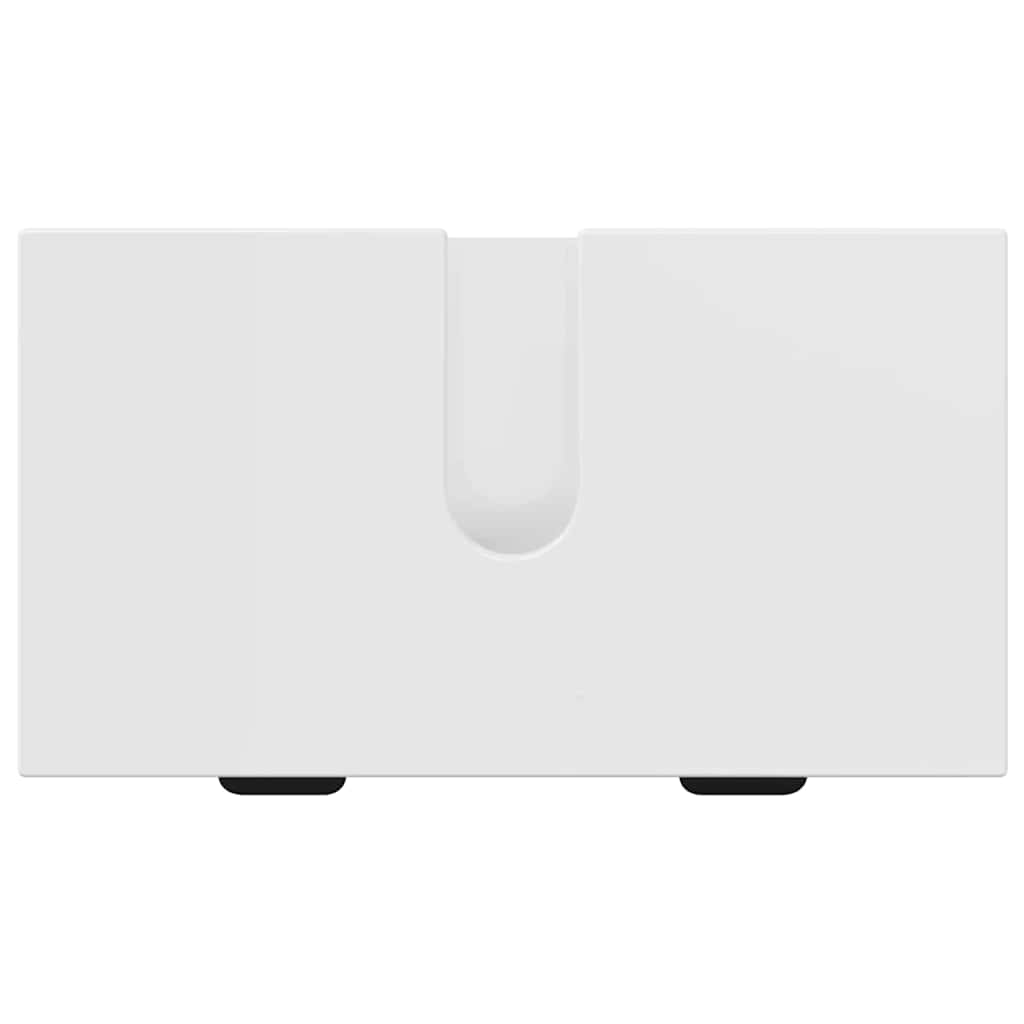 Set di mobili per il bagno con cassetto 3 pcs Bianco lucido