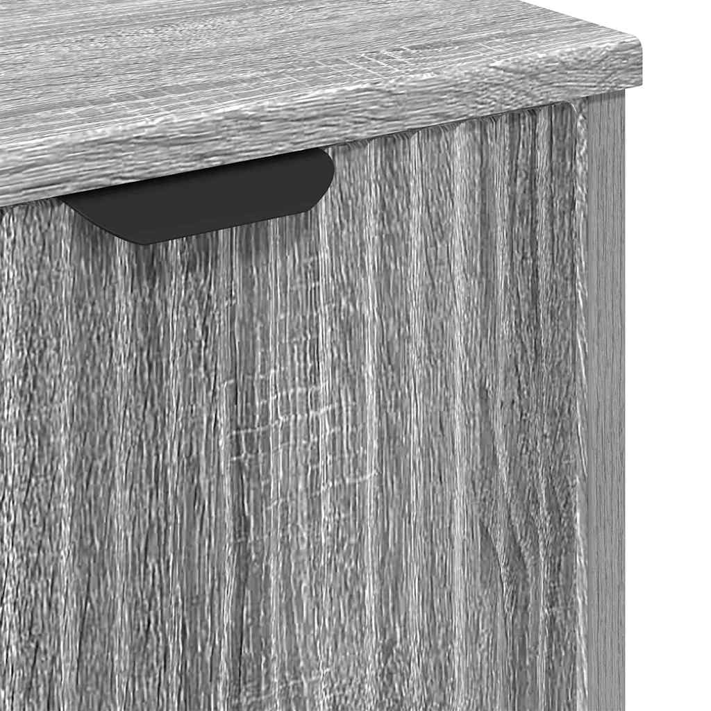 Set di mobili per il bagno con cassetto 3 pcs Grigio sonoma