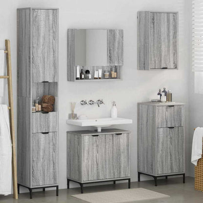 Set di mobili per il bagno con cassetto con porta Grigio Sonoma | homemem39