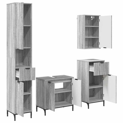 Set di mobili per il bagno con cassetto con porta Grigio Sonoma | homemem39
