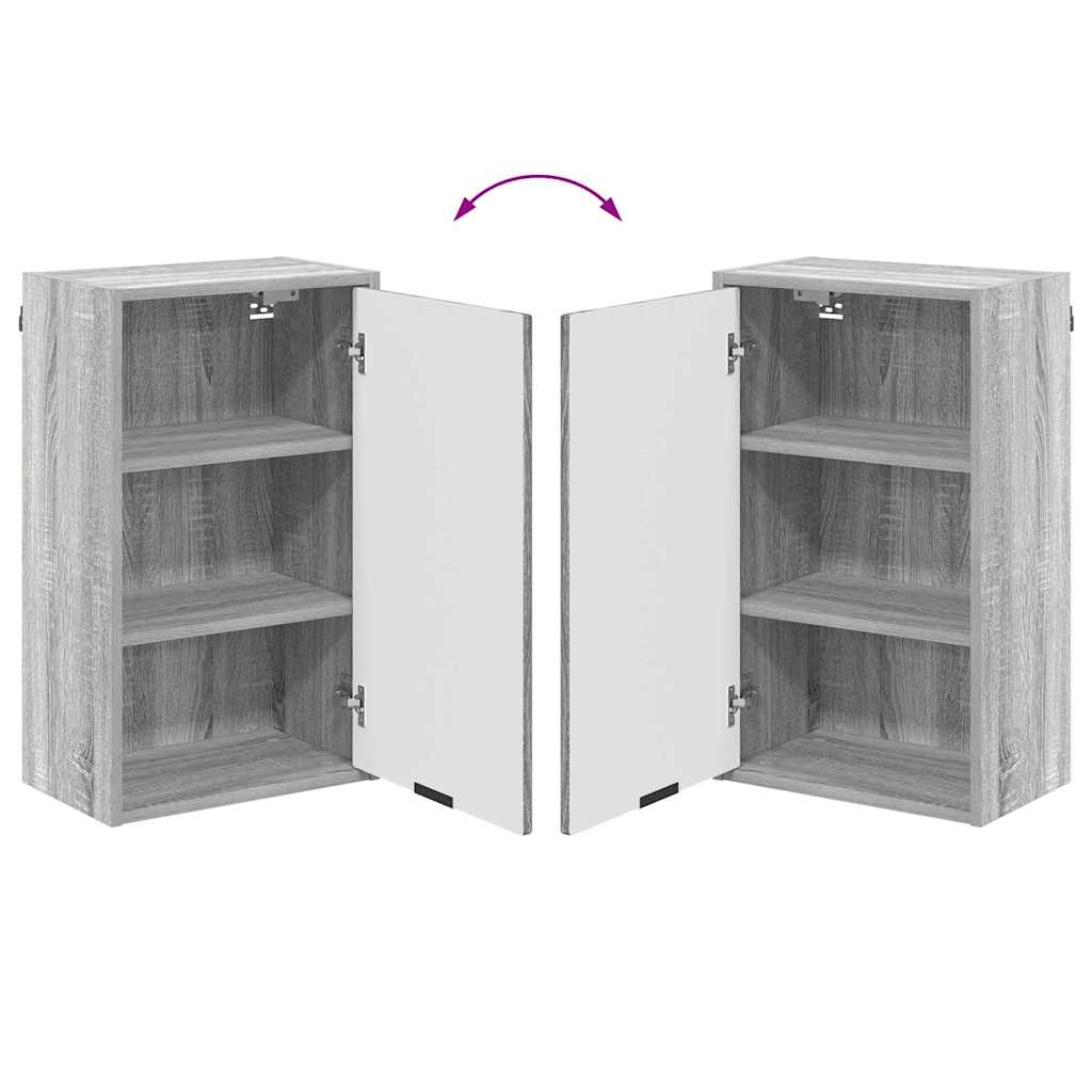 Set di mobili per il bagno con cassetto con porta Grigio Sonoma