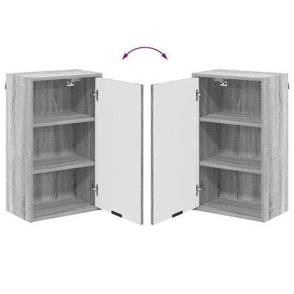 Set di mobili per il bagno con cassetto con porta Grigio Sonoma