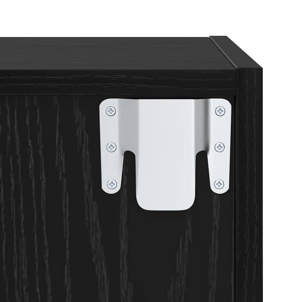 Set mobile TV 3 pcs Rovere Nero Legno multistrato