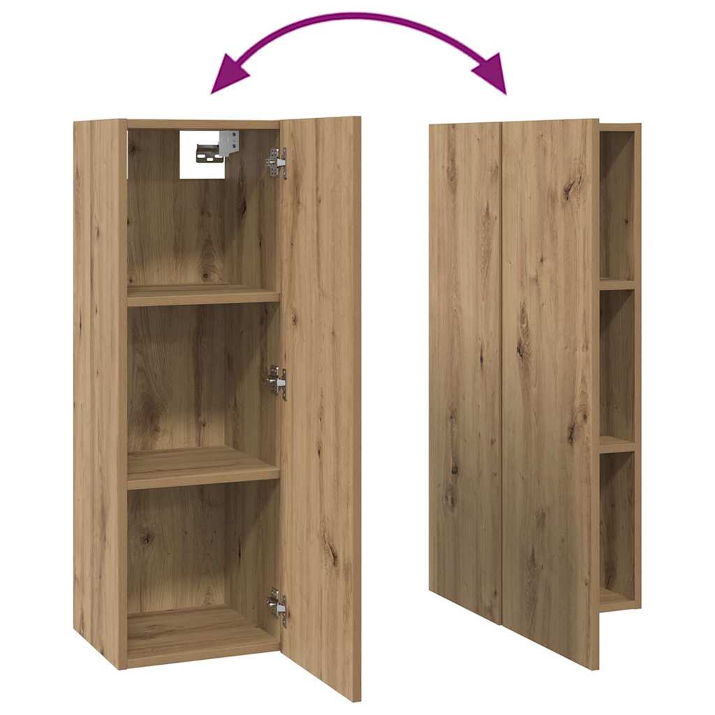 Set mobile TV 10 pz Rovere artigianale Legno ingegnerizzato | homemem39
