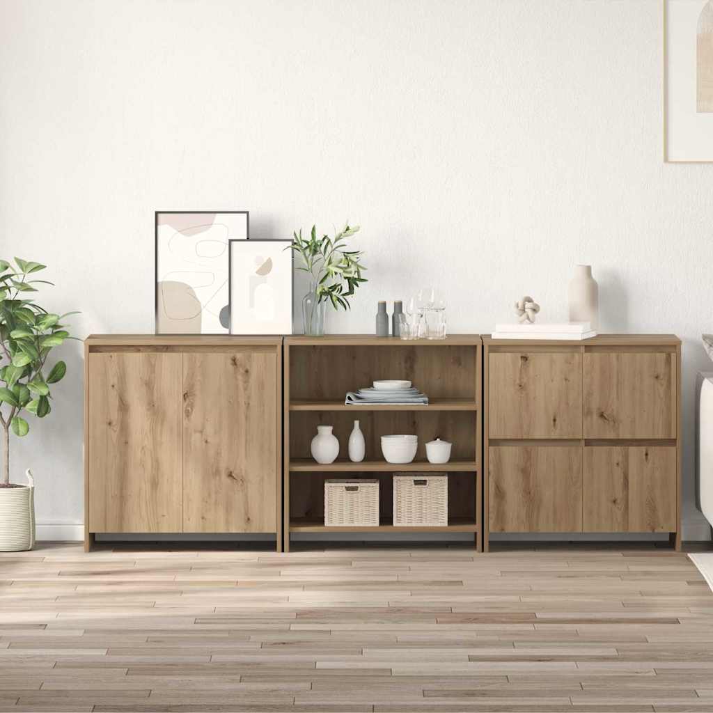 Sideboards 3 pcs rovere artigianale 70 x 41 x 75 cm - homemem39