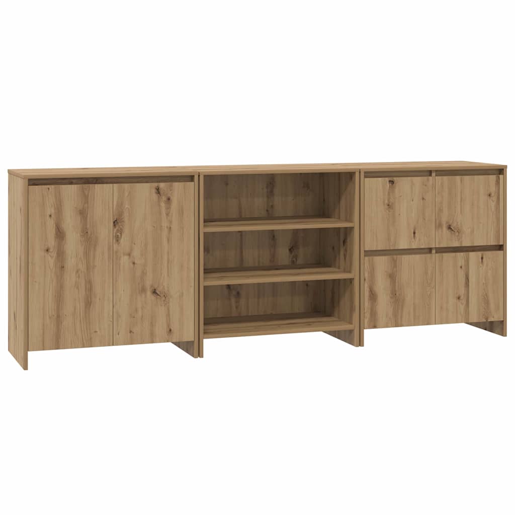 Sideboards 3 pcs rovere artigianale 70 x 41 x 75 cm - homemem39