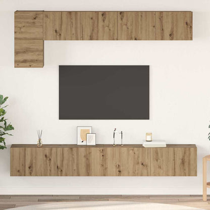 Set mobile TV 5 pcs Rovere artigianale Legno multistrato